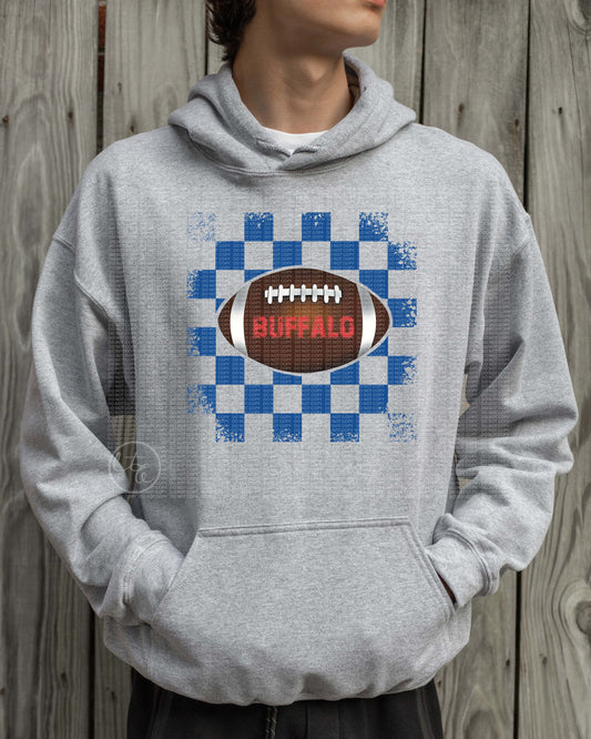 Football and Blue Checkered: PNG